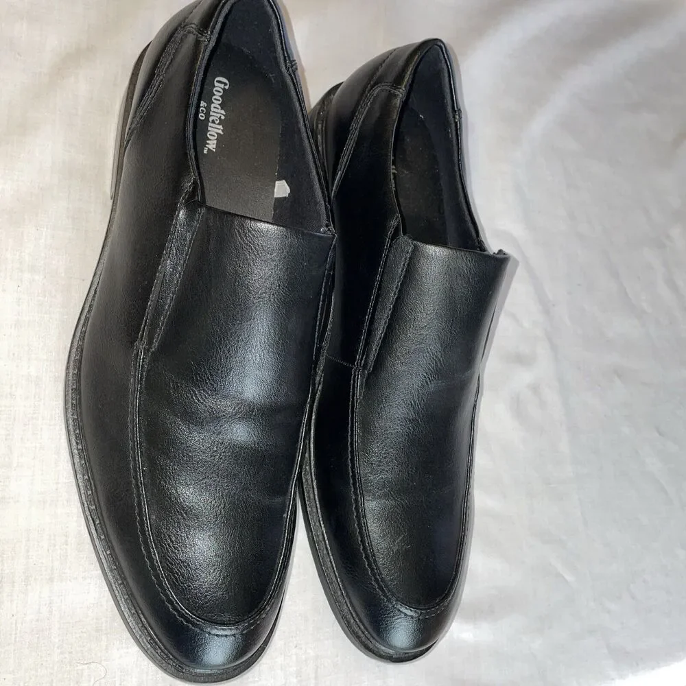 Goodfellow Dress Shoes Men’s Size 8 Medium Black Synthetic Slip On Comfort